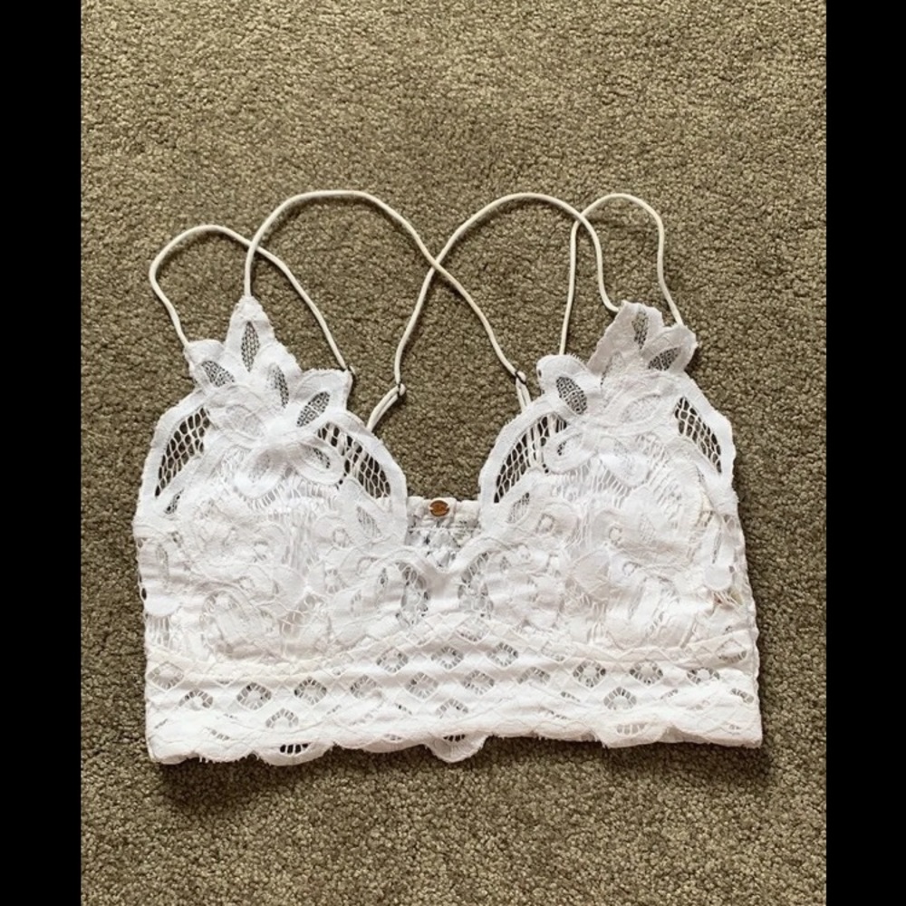 Free People Adella Bralette (White)